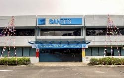 Aluminium building signage for Sanden